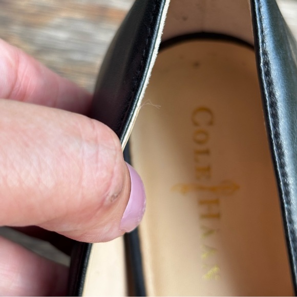 Cole Haan Margot OT II Peep Toe Black Leather Pumps Women’s Size 5.5B - Picture 11 of 16